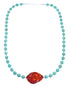 Turquoise Amber Southwest Bead Necklace KX120912