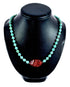 Turquoise Amber Southwest Bead Necklace KX120912