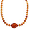Southwest Fire Agate and Amber Bead Necklace KX120929