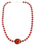Southwest Coral and Amber Bead Necklace KX120926