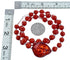 Southwest Coral and Amber Bead Necklace KX120926