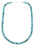 Southwest Sterling Silver Turquoise Bead Necklace KX120916