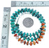 Turquoise and Orange Oyster Shell Bead Necklace KX120921