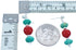 Turquoise And Coral Genuine Southwest Bead Post Dangle Earrings KX120930