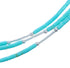 Turquoise 3-Strand Liquid Silver Heishi Bead Necklace KX120937