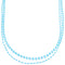 Turquoise Heishi Bead Liquid Silver 3-Strand Necklace KX120936