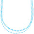 Turquoise Heishi Bead Liquid Silver 3-Strand Necklace KX120936