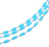 Turquoise Heishi Bead Liquid Silver 3-Strand Necklace KX120936