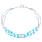 Turquoise 3-Strand Liquid Silver Southwestern Bracelet KX120939