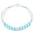 Turquoise 3-Strand Liquid Silver Southwestern Bracelet KX120939