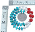 Turquoise and Coral Authentic Sterling Silver Bead Necklace KX120919