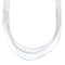 Hand Strung Liquid Silver Waterfall Necklace KX120908