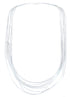 Hand Strung Liquid Silver Waterfall Necklace KX120908