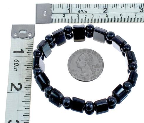 Onyx Stretch Bead Bracelet KX121031