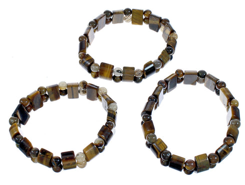 Southwest Tiger Eye Stretch Bead Bracelet KX121030