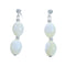 Sterling Silver Mother Of Pearl Bead Post Dangle Earrings KX121017