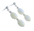 Sterling Silver Mother Of Pearl Bead Post Dangle Earrings KX121017