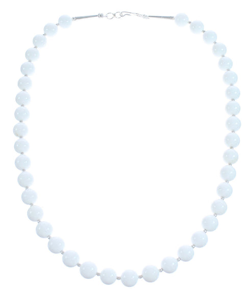 Sterling Silver and Mother Of Pearl Bead Necklace KX121005