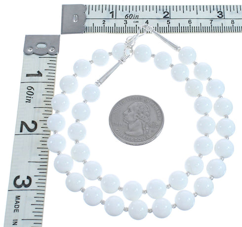 Sterling Silver and Mother Of Pearl Bead Necklace KX121005