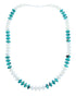 Turquoise And Mother Of Pearl Bead Necklace KX121015