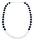 Onyx And Mother Of Pearl Bead Necklace KX121011