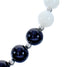 Onyx And Mother Of Pearl Sterling Silver Bead Necklace KX121012