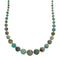 Sterling Silver Kingman Turquoise Bead Necklace KX121126