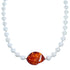 Southwest Mother of Pearl and Amber Bead Necklace KX121128