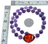 Sterling Silver Amethyst and Amber Bead Necklace KX121130