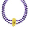 Amethyst and Amber Bead Necklace KX121134