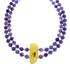 Amethyst and Amber Bead Necklace KX121134