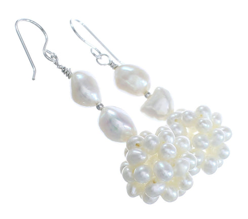 Fresh Water Pearl Bead Hook Dangle Earrings KX121125