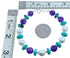 Southwest Sterling Silver Multicolor Bead Bracelet KX121123