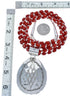 Sterling Silver Navajo Coral Pedant Bead Necklace KX121138