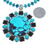 Turquoise Onyx Bead Necklace with Pendant KX121140