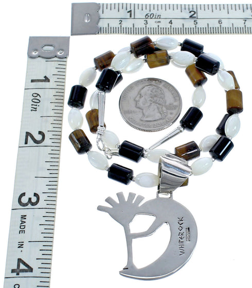 WhiteRock Multicolor Kokopelli Pendant Necklace KX121142