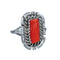 Navajo Coral Genuine Sterling Silver Ring Size 5-3/4 RX113318