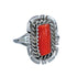 Navajo Coral Genuine Sterling Silver Ring Size 5-3/4 RX113318