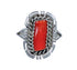 Navajo Coral Genuine Sterling Silver Ring Size 5-3/4 RX113318