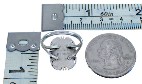 Navajo Coral Genuine Sterling Silver Ring Size 5-3/4 RX113318