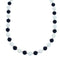 Onyx and Mother Of Pearl Sterling Silver Bead Necklace KX121150