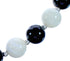 Onyx and Mother Of Pearl Sterling Silver Bead Necklace KX121150
