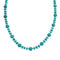 Southwest Turquoise Sterling Silver Bead Necklace KX121154