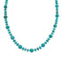 Southwest Turquoise Sterling Silver Bead Necklace KX121154