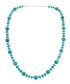 Southwest Turquoise Sterling Silver Bead Necklace KX121154