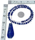 Sterling Silver Lapis Bead Necklace and Pendant KX121156
