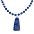 Southwest Lapis Sterling Silver Bead Necklace KX121160