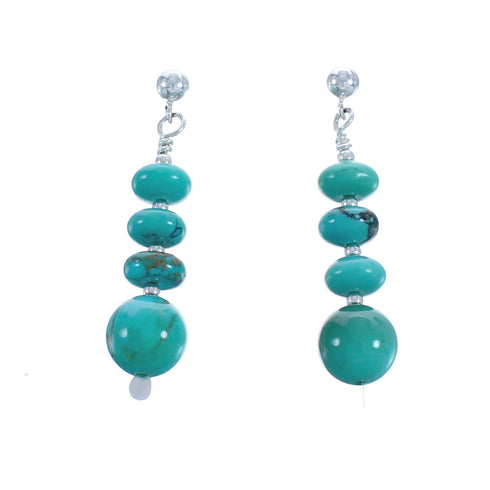 Southwest Turquoise Post Dangle Earrings KX121165