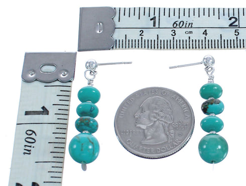 Southwest Turquoise Post Dangle Earrings KX121165