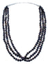 3-Strand Brown Fresh Water Pearl Twisted Bead Necklace KX121174